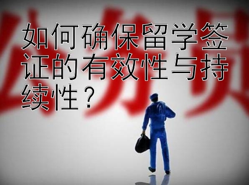 如何确保留学签证的有效性与持续性？