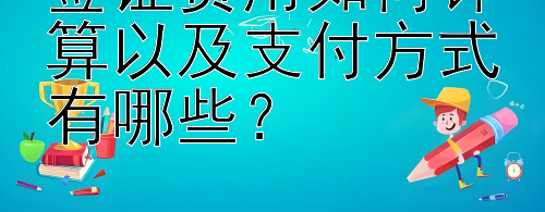 签证费用如何计算以及支付方式有哪些？