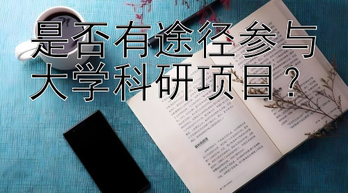 是否有途径参与大学科研项目？