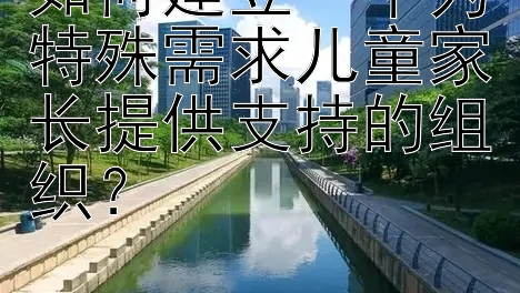 如何建立一个为特殊需求儿童家长提供支持的组织？