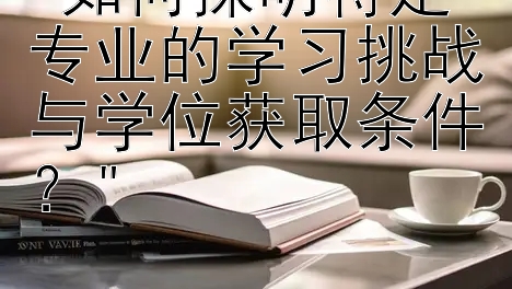 如何探明特定专业的学习挑战与学位获取条件？