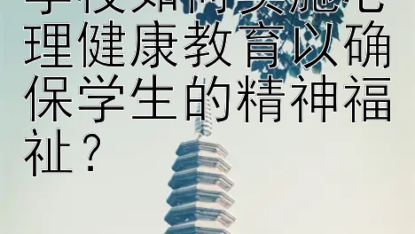 学校如何实施心理健康教育以确保学生的精神福祉？