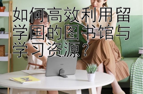 如何高效利用留学国的图书馆与学习资源？