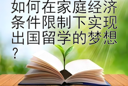 如何在家庭经济条件限制下实现出国留学的梦想？