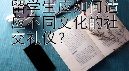 留学生应如何适应不同文化的社交礼仪？