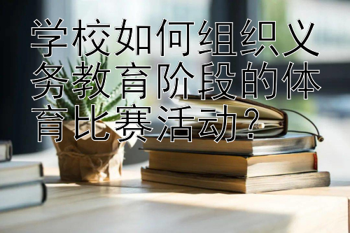 学校如何组织义务教育阶段的体育比赛活动？