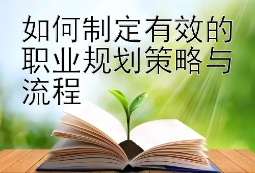 如何制定有效的职业规划策略与流程