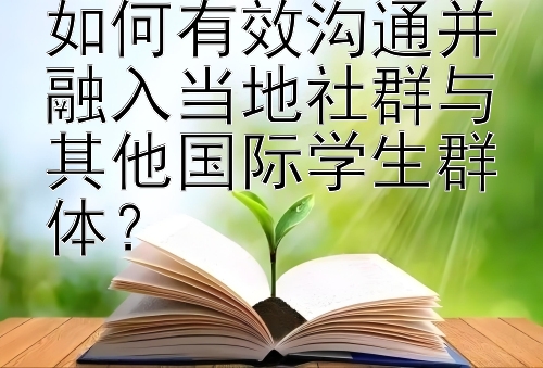 如何有效沟通并融入当地社群与其他国际学生群体？