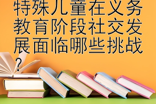 特殊儿童在义务教育阶段社交发展面临哪些挑战？