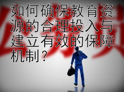 如何确保教育资源的合理投入与建立有效的保障机制？