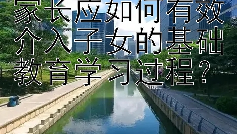 家长应如何有效介入子女的基础教育学习过程？