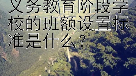 义务教育阶段学校的班额设置标准是什么？