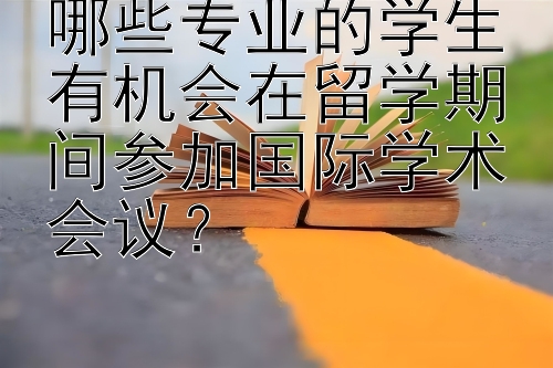 哪些专业的学生有机会在留学期间参加国际学术会议？