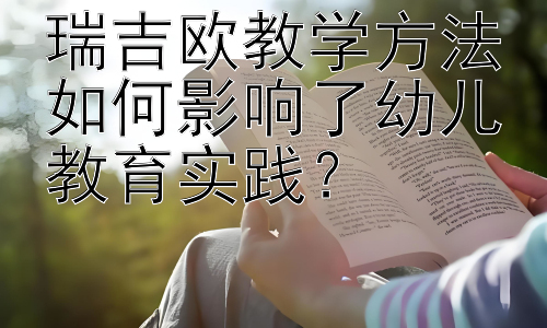 瑞吉欧教学方法如何影响了幼儿教育实践？