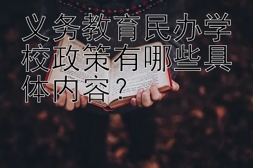 义务教育民办学校政策有哪些具体内容？