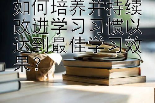 如何培养并持续改进学习习惯以达到最佳学习效果？