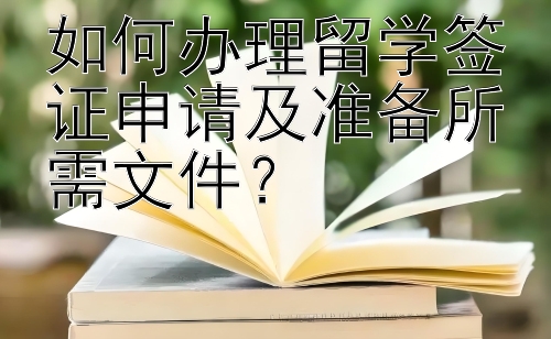 如何办理留学签证申请及准备所需文件？