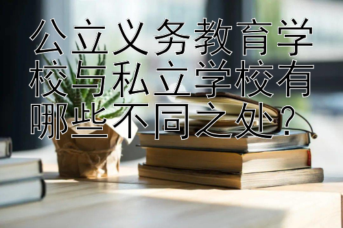 公立义务教育学校与私立学校有哪些不同之处？