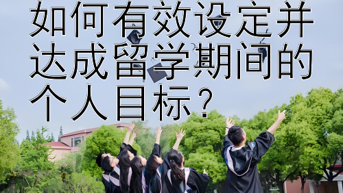 如何有效设定并达成留学期间的个人目标？