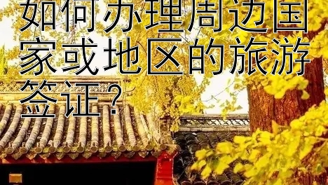 如何办理周边国家或地区的旅游签证？