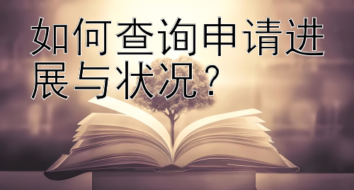 如何查询申请进展与状况？