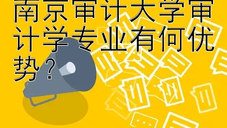 南京审计大学审计学专业有何优势？