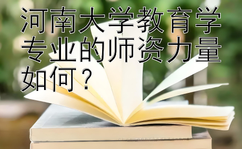 河南大学教育学专业的师资力量如何？