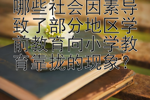 哪些社会因素导致了部分地区学前教育向小学教育靠拢的现象？