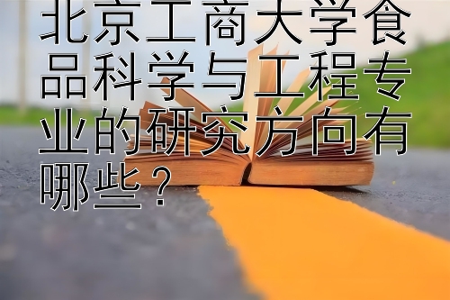 北京工商大学食品科学与工程专业的研究方向有哪些？