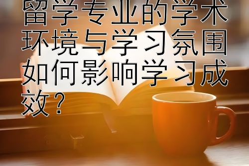 留学专业的学术环境与学习氛围如何影响学习成效？