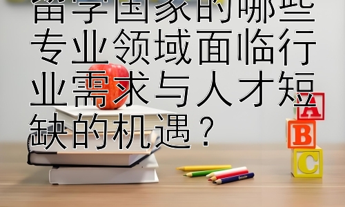 留学国家的哪些专业领域面临行业需求与人才短缺的机遇？