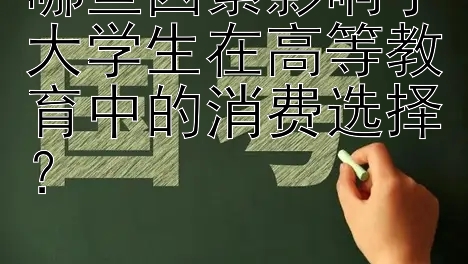 哪些因素影响了大学生在高等教育中的消费选择？