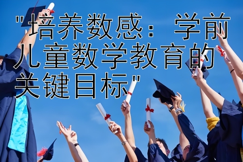 培养数感：学前儿童数学教育的关键目标