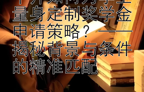 中介如何为学生量身定制奖学金申请策略？——揭秘背景与条件的精准匹配